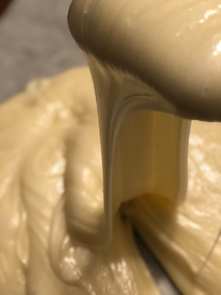 Processing fondant candy centers on marble